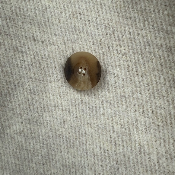 Zara Double Breasted Boucle Neutral Oatmeal Beige Peacoat Jacket Size Womens XS - Picture 10 of 14